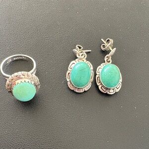 Turquoise and Silver Jewelry Set